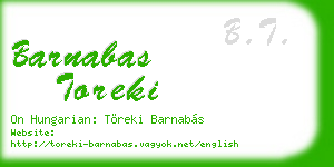 barnabas toreki business card